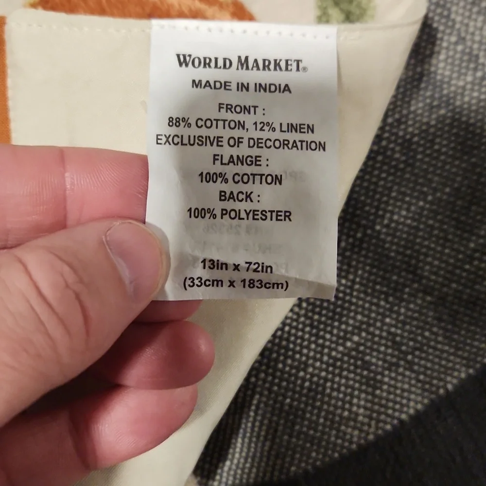 World Market Embroidered Mushroom Table Runner